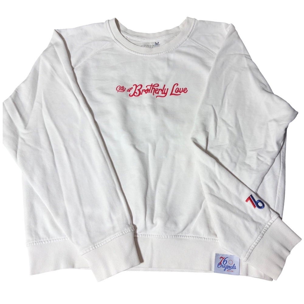 Sportiqe Philadelphia‎ 76ers City of Brotherly Love Crewneck Sweatshirt XL White